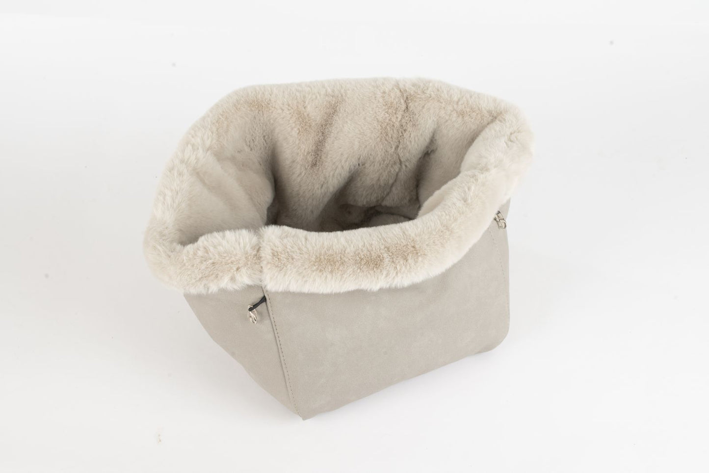 Hundetasche Weekender grey-iceblue, silver Inlay