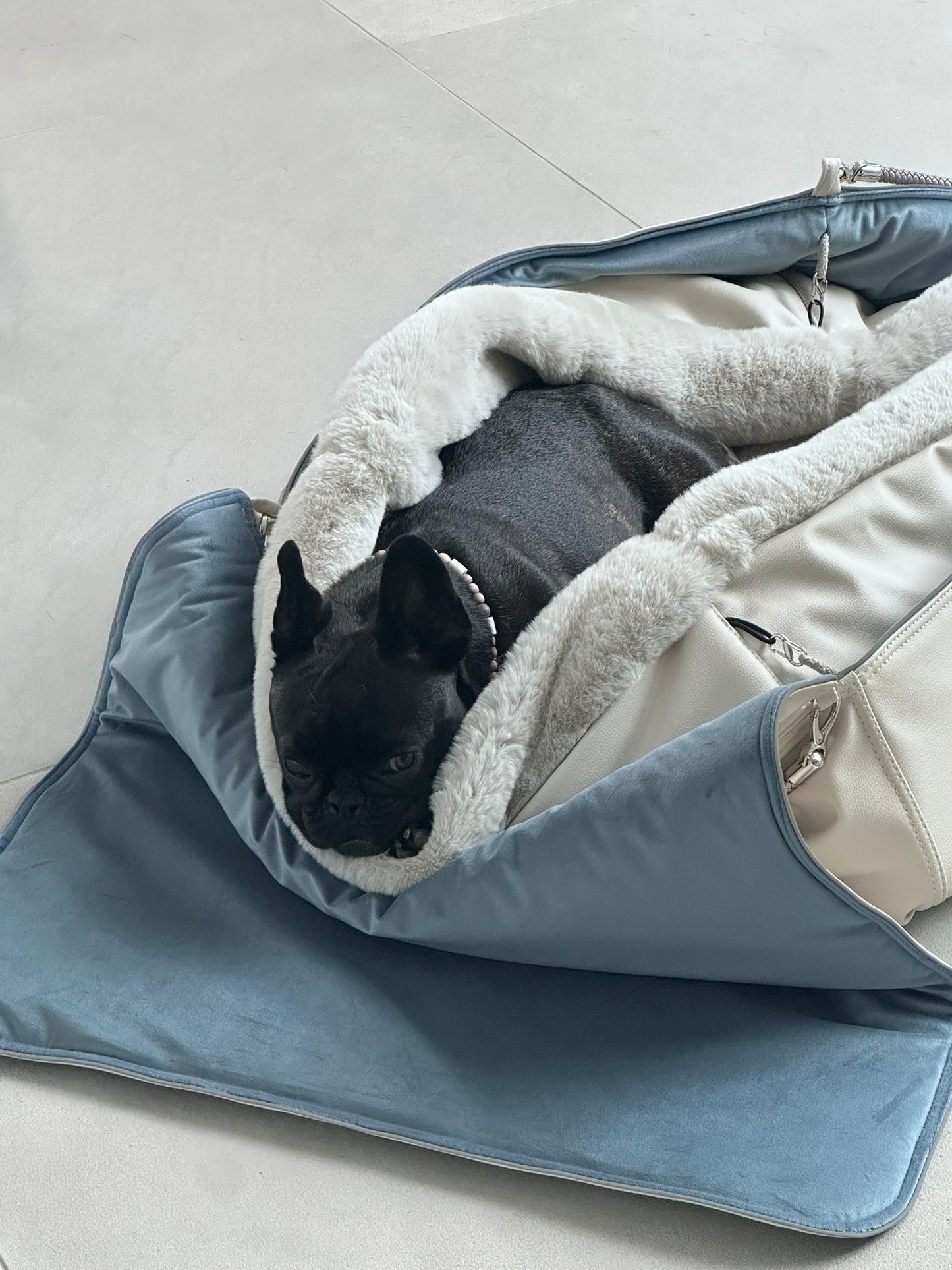 Hundetasche Weekender ice - iceblue, silverstone Inlay