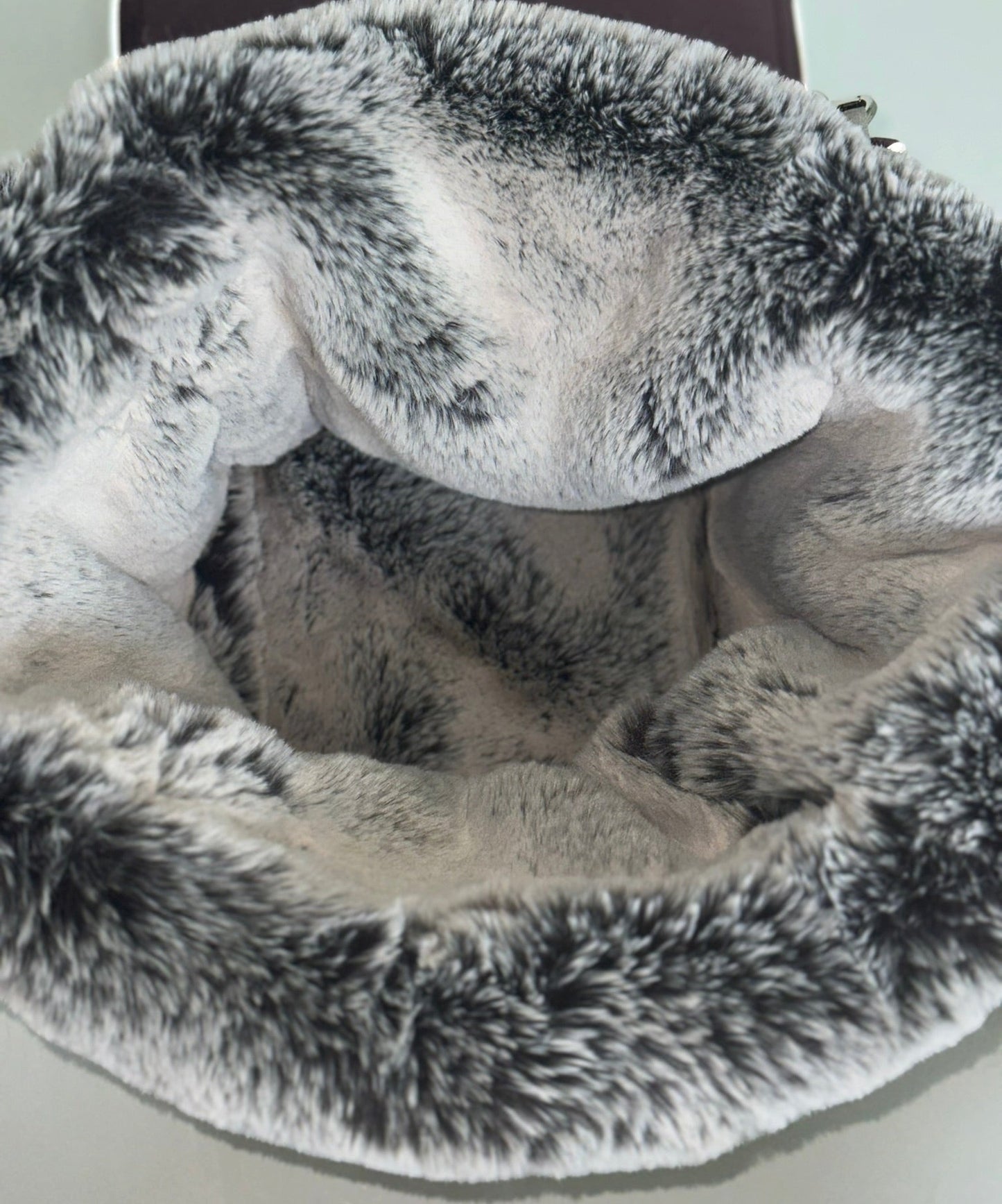 Hundetasche Weekender taupe-iceblue, salt & pepper Inlay
