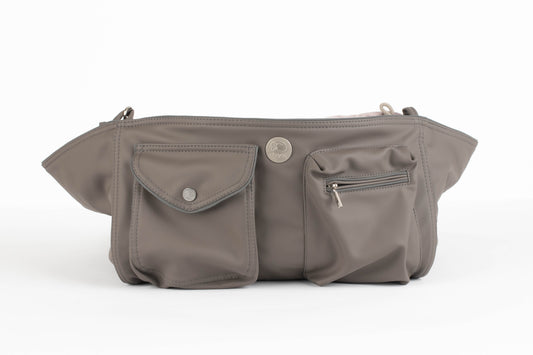 Hundetasche Weekender taupe-iceblue, salt & pepper Inlay