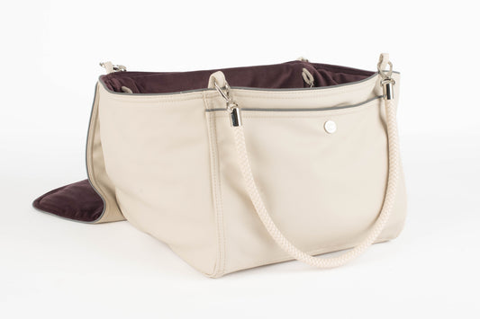 Hundetasche Weekender ice-wildberry, salt & pepper Inlay