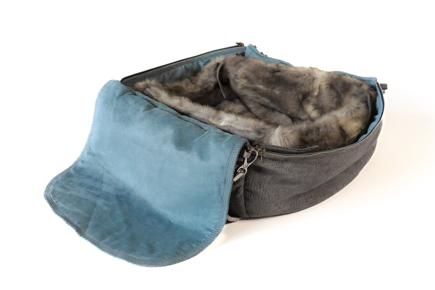 Bolso para perros Weekender 4Seasons, visón con correa cruzada para el hombro, M