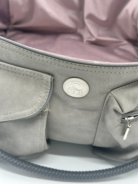 Bolsa de viaje para perros Weekender [[ platin grey - dusty rose ]]