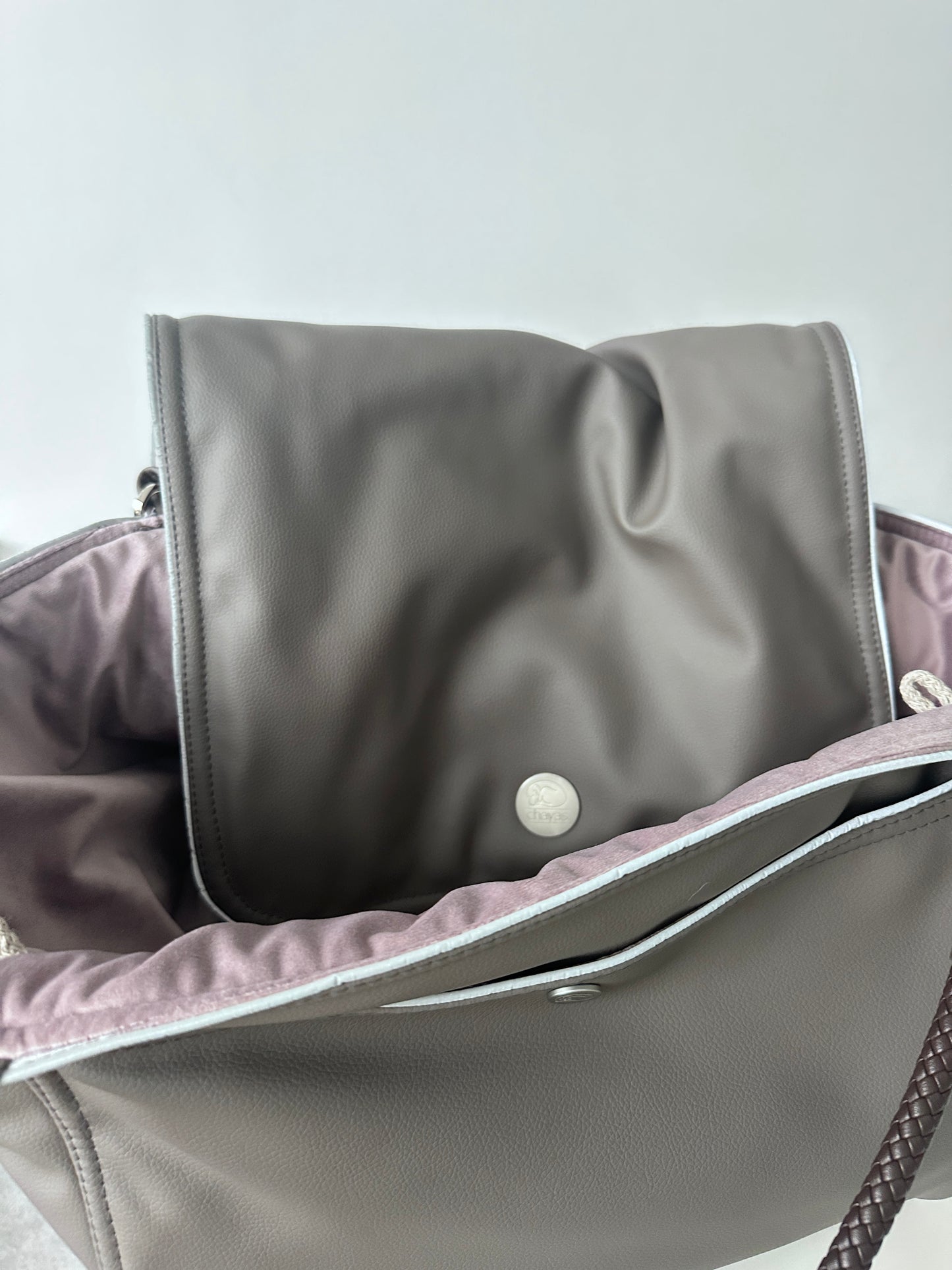 Bolso de viaje para perros Weekender [[ Dark Taupe - Dusty Rose ]]