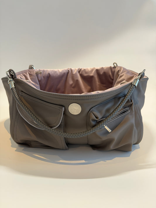 Bolso de viaje para perros Weekender [[ Dark Taupe - Dusty Rose ]]