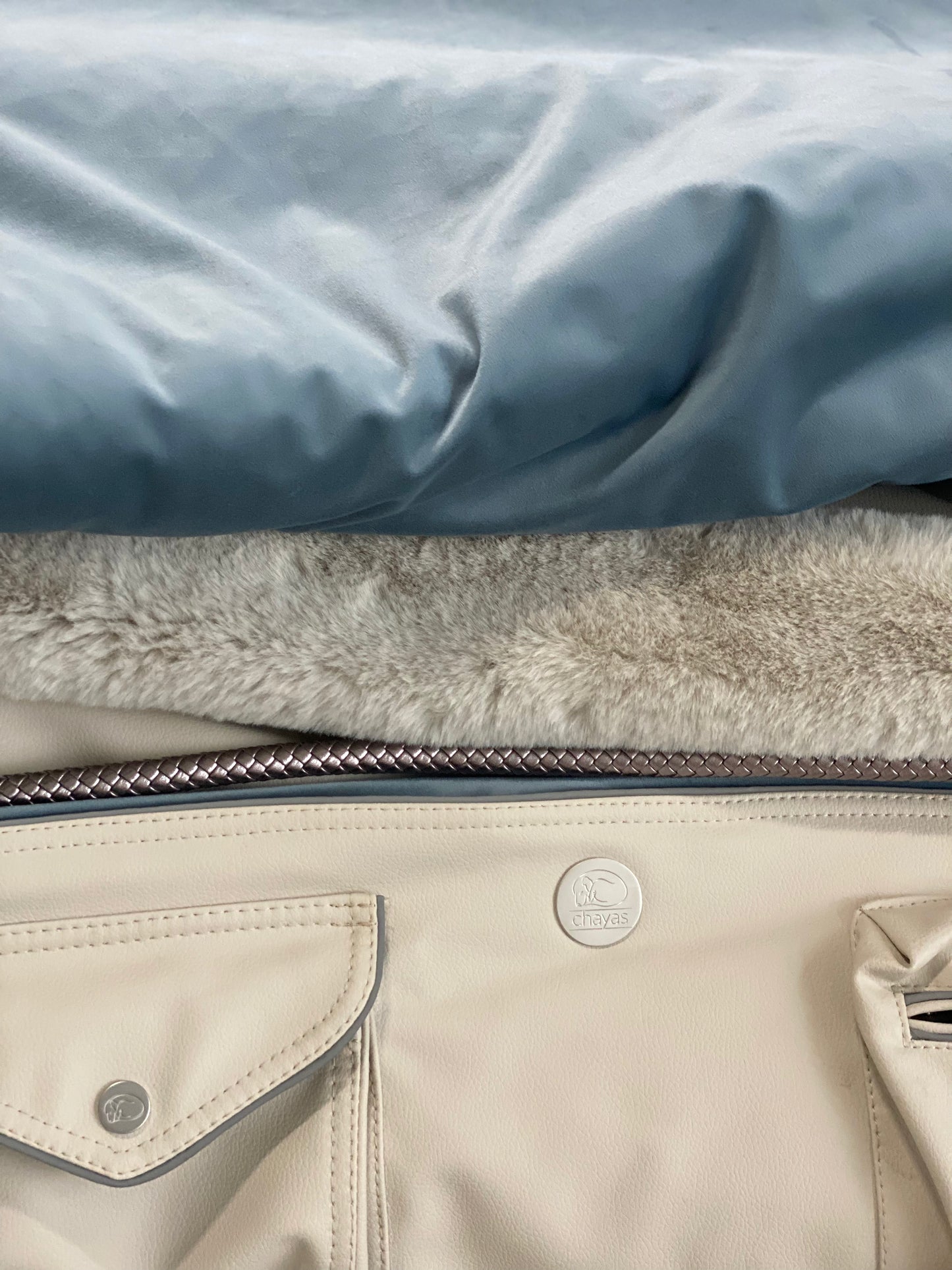 Hundetasche Weekender ice-dustyrose, salt & pepper Inlay