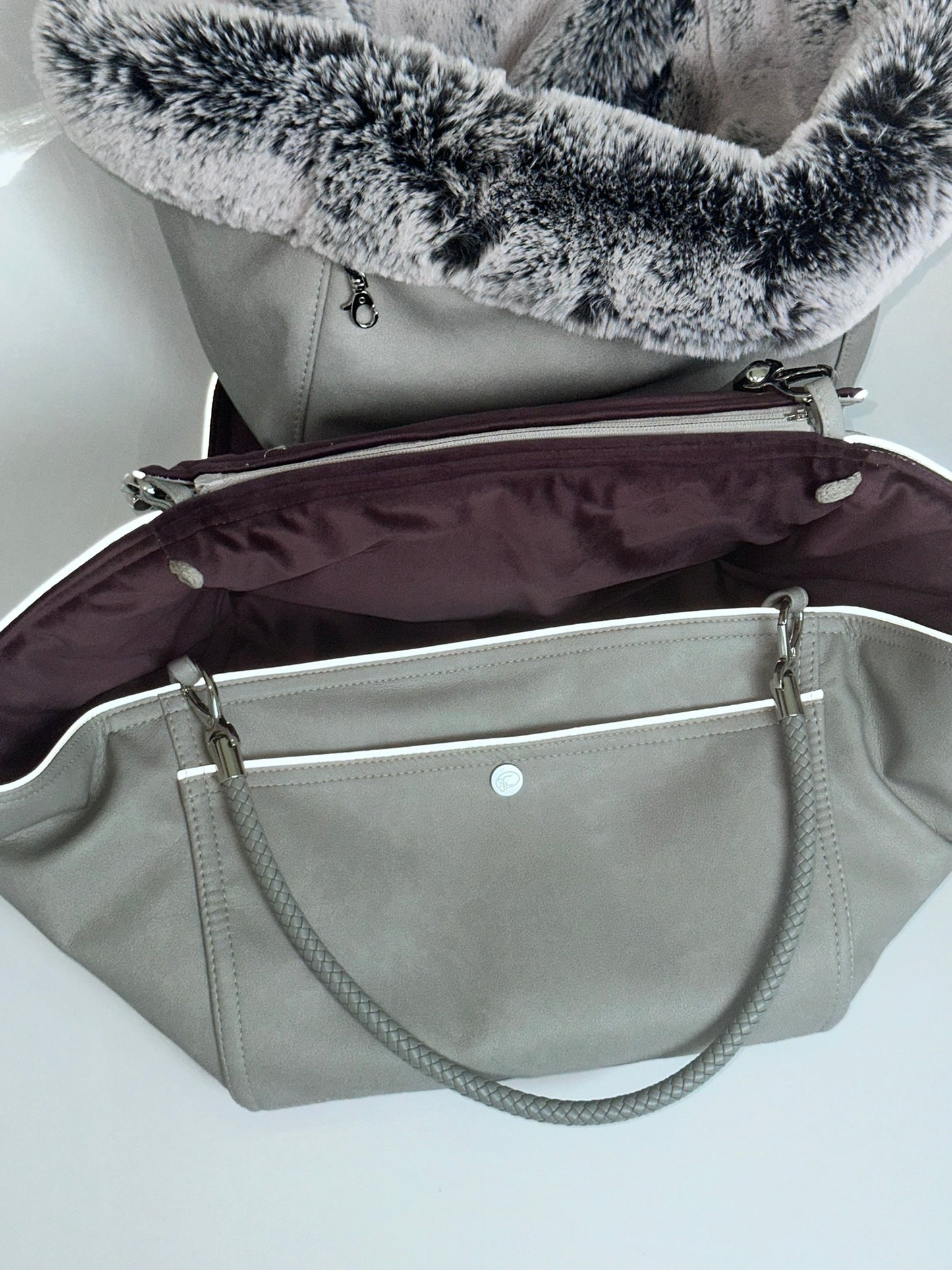 Weekender - Platin grey, blackberry
