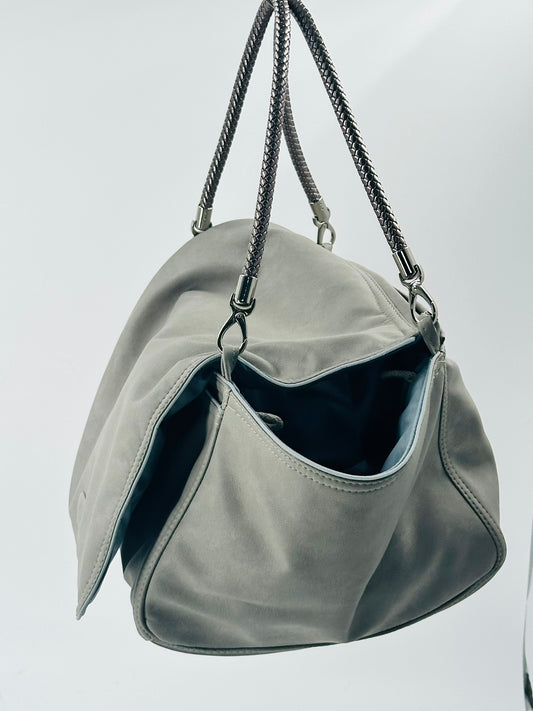 Bolso de viaje para perros Weekender [[ platin grey - iceblue ]]