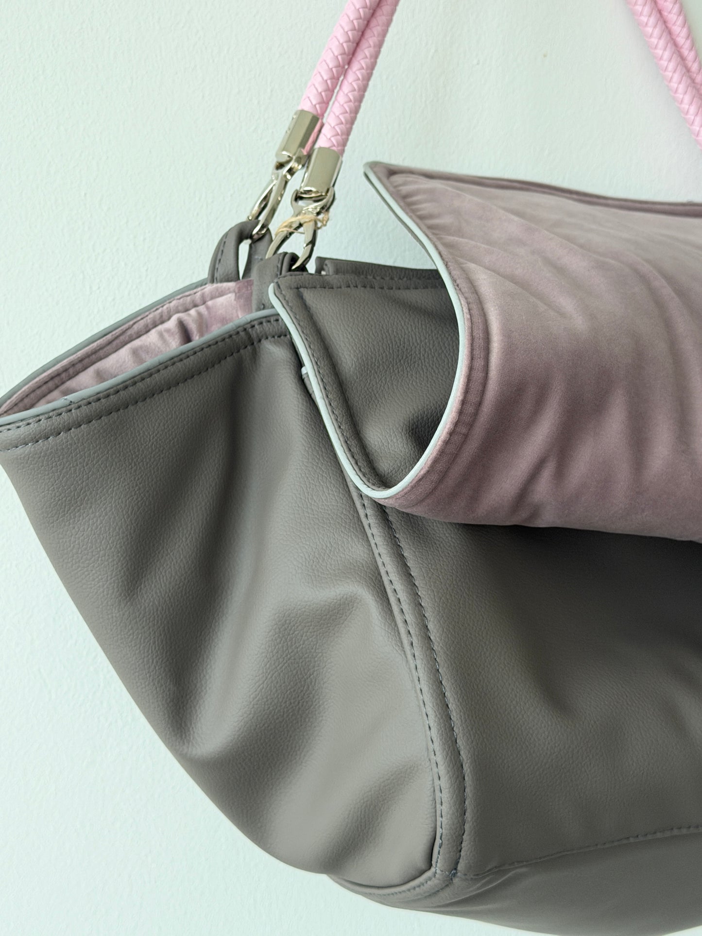 Bolso de viaje para perros Weekender [[ Dark Taupe - Dusty Rose ]]